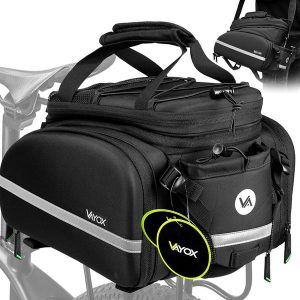 Torba rowerowa na bagażnik VAYOX VA0346 wodoodporna rozkładana 35L. Czarne torebki klasyczne VAYOX, bez wzorów, na ramię, bez dodatków. Za 229,00 zł.