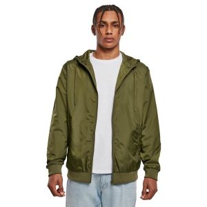 Kurtka Windrunner Dla Dorosłych Unisex. Zielone kurtki BUILD YOUR BRAND, xl, bez wzorów, bez kaptura. Za 184,99 zł.