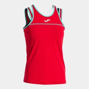 Damski tank top Joma Smash. Czerwone topy JOMA, bez wzorów, bez kołnierzyka, bez ramiączek. Za 78,50 zł.