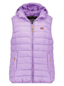 Geographical Norway Kamizelka pikowana "Vatikolor" w kolorze fioletowym rozmiar: M. Różowe kamizelki Geographical Norway, m, bez wzorów, bez kołnierzyka, bez ramiączek, bez kaptura. Za 113,99 zł.