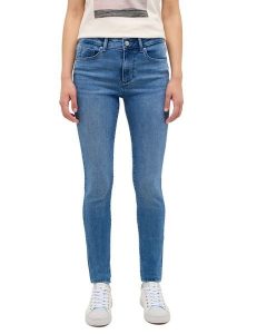 Damskie Spodnie jeansowe Mustang Style Shelby Skinny Denim Blue 1015555 5000 402. Niebieskie rurki Mustang, z denimu. Za 219,99 zł.