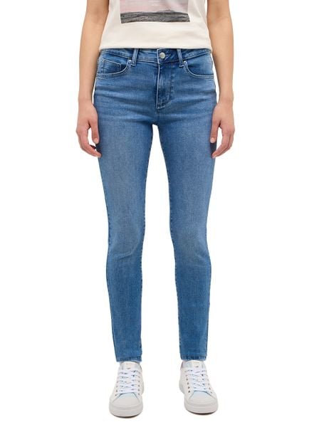 Damskie Spodnie jeansowe Mustang Style Shelby Skinny Denim Blue 1015555 5000 402. Niebieskie rurki Mustang, z denimu. Za 219,99 zł.