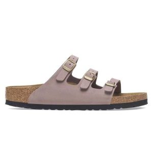 Sandały Birkenstock Florida Beżowe z regulowanymi paskami. Brązowe sandały Birkenstock, bez wzorów, z materiału, bez obcasa, bez zapięcia. Za 404,25 zł.