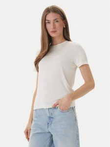 Guess T-Shirt O6GI00 KBF92 Écru Regular Fit. T-shirty Guess, s, z aplikacjami, bez kołnierzyka, bez ramiączek. Za 143,99 zł.