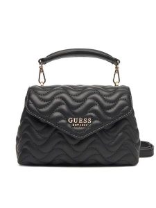 Guess Torebka Melisandra Mini HWQG96 53780 Czarny. Czarne torebki klasyczne Guess, z aplikacjami, ze skóry, bez dodatków. Za 409,99 zł.