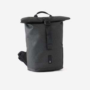 Plecak rowerowy Elops Speed 500 odblaskowy. Czarne plecaki DECATHLON. Za 219,99 zł.