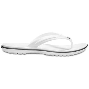 Japonki Crocs Crocband Flip. Niebieskie klapki Crocs, bez wzorów, bez obcasa. W wyprzedaży za 94,47 zł.