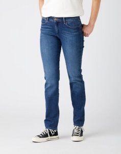 WRANGLER SLIM DAMSKIE SPODNIE JEANSOWE JEANSY DŻINSY GOOD LUCK W28LZG29W. Jeansy Wrangler, bez wzorów, z jeansu. Za 219,99 zł.