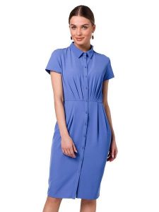 Stylove Sukienka w kolorze niebieskim rozmiar: M. Niebieskie sukienki Stylove, m, bez wzorów, bez kołnierzyka, bez ramiączek, midi. Za 259,13 zł.