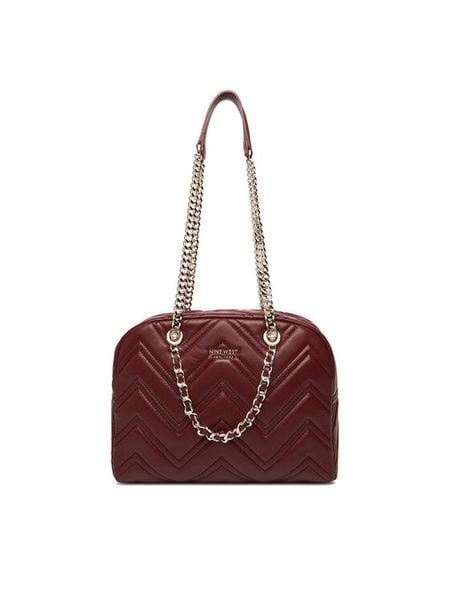 Nine West Torebka CEO-ALICE-LA482-3468 Bordowy. Czerwone torebki klasyczne Nine West, bez wzorów, z materiału, bez dodatków. Za 249,99 zł.