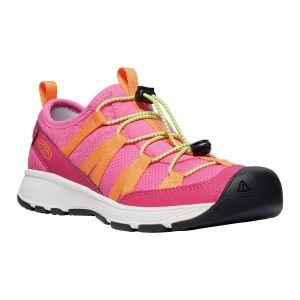 Buty juniorskie KEEN Motozoa Sneaker. Czerwone buty trekkingowe Keen, bez zapięcia. Za 199,99 zł.