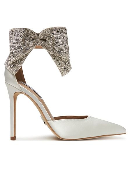 Steve Madden Szpilki Deville SM11003196 Biały. Białe szpilki Steve Madden, bez wzorów, ze skóry, bez obcasa. Za 399,99 zł.