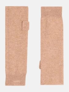 Just Cashmere Kaszmirowe mankiety "Zoe" w kolorze beżowym rozmiar: onesize. Brązowe rękawiczki Just Cashmere, bez wzorów, z kaszmiru. Za 108,99 zł.