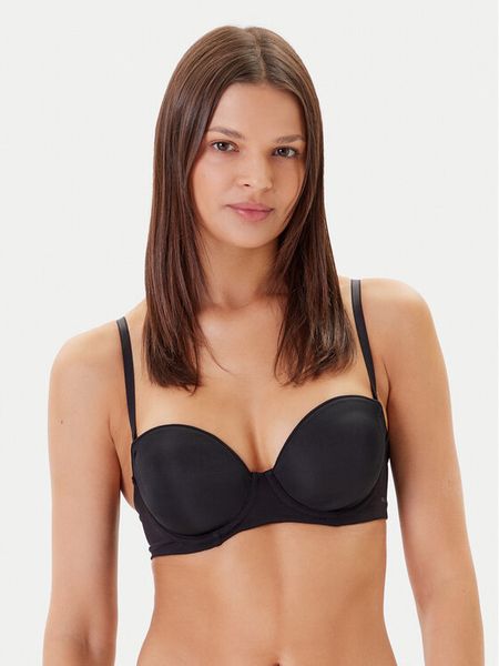 BOSS Biustonosz bardotka 50535806 Czarny. Czarne biustonosze Boss, bez wzorów, z syntetyku. Za 139,99 zł.