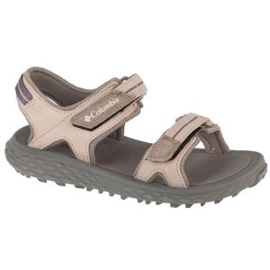 Sandały Columbia Konos Hiker 2-Strap Sandal 2121311096 beżowy. Brązowe sandały bez wzorów, z gumy, bez obcasa, bez zapięcia. W wyprzedaży za 359,42 zł.