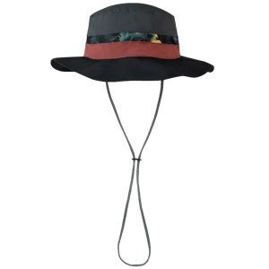 Kapelusz BUFF EXPLORE BOONEY HAT OKISA. Czarne kapelusze Buff, bez wzorów, z nylonu, sportowe. Za 159,99 zł.