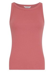 MOSS COPENHAGEN Top "Gubbe" w kolorze jagodowym rozmiar: L/XL. Czerwone topy Moss Copenhagen, l, bez wzorów, bez kołnierzyka, bez ramiączek. Za 84,40 zł.