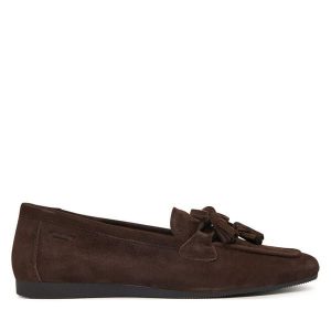 Półbuty Vagabond Shoemakers. Brązowe półbuty Vagabond Shoemakers, bez wzorów, bez obcasa, na płaskiej podeszwie, bez zapięcia. Za 379,99 zł.