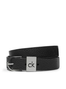 Calvin Klein Pasek Damski Ck Loop Thin Round Buckle 2.5 K60K612856 Czarny. Czarne paski Calvin Klein, bez wzorów, ze skóry. Za 159,99 zł.