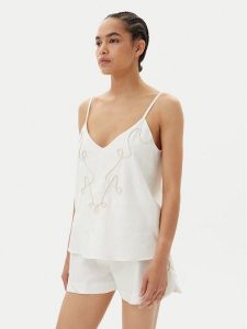 ACCESS FASHION Top 53-2212-133 Biały Regular Fit. Białe topy ACCESS FASHION, s, bez wzorów, ze lnu, bez kołnierzyka, bez ramiączek. Za 179,99 zł.