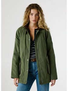 Pepe Jeans Kurtka przejściowa w kolorze khaki rozmiar: S. Brązowe kurtki Pepe Jeans, s, bez wzorów, z jeansu, bez kaptura. Za 417,95 zł.
