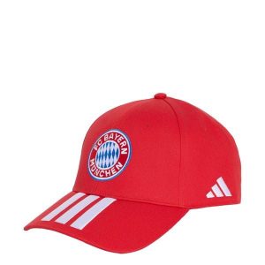 CZAPKA Z DASZKIEM FC BAYERN MONACHIUM. Białe czapki ADIDAS, bez wzorów, z bawełny, klasyczne. Za 99,95 zł.