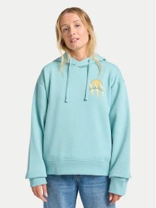 Billabong Bluza Ready And Set EBJSF00184 Turkusowy Loose Fit. Niebieskie bluzy Billabong, s, bez wzorów, z bawełny, bez kaptura. Za 299,99 zł.