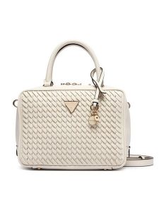 Guess Torebka Kora HWWG97 48050 Kremowy. Białe kuferki Guess, z aplikacjami, ze skóry, bez dodatków. Za 674,99 zł.