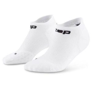 Damskie skarpety kompresyjne do biegania stopki sportowe Core Run. Białe skarpetki CEP, bez wzorów, z elastanu. Za 69,00 zł.