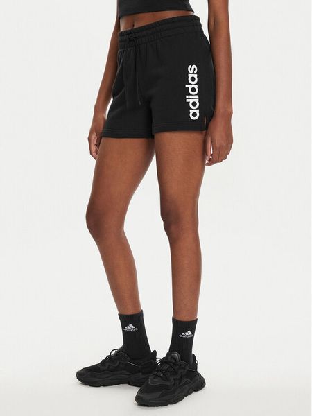 Adidas Szorty sportowe Essentials Linear French Terry Shorts IC4442 Czarny Slim Fit. Czarne spodenki sportowe ADIDAS, l, bez wzorów, z bawełny, na fitness i siłownię. Za 99,99 zł.