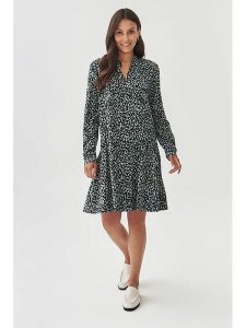 TATUUM Sukienka w kolorze czarno-błękitnym rozmiar: 38. Czarne sukienki Tatuum, bez wzorów, z wiskozy, bez kołnierzyka, bez ramiączek, midi, rozkloszowane. Za 180,49 zł.