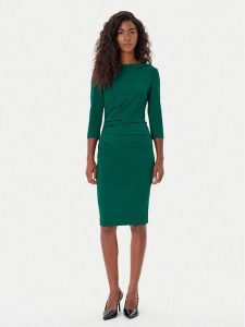 Rinascimento Sukienka koktajlowa CFC0126154003 Zielony Slim Fit. Zielone kombinezony Rinascimento, xl, bez wzorów, z syntetyku, wizytowe, bez kołnierzyka, bez ramiączek. Za 419,99 zł.
