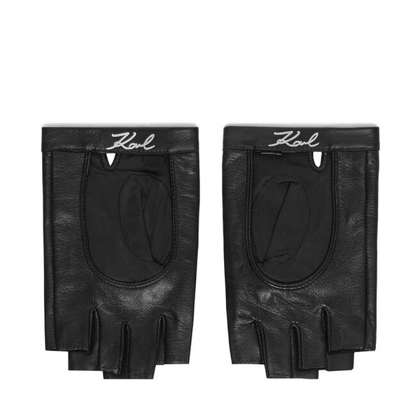 Rękawiczki KARL LAGERFELD. Czarne rękawiczki KARL LAGERFELD, bez wzorów. Za 389,99 zł.