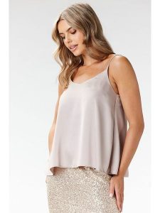 Awama Top w kolorze jasnoróżowym rozmiar: L. Różowe topy Awama, l, bez wzorów, bez kołnierzyka, bez ramiączek. Za 87,99 zł.