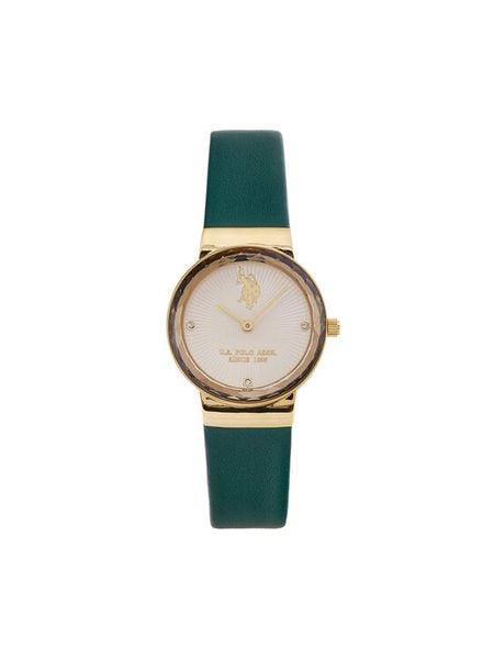 U.S. Polo Assn. Zegarek Angelique USP8256GR Zielony. Zielone, analogowe zegarki U.S. Polo Assn. Za 319,99 zł.