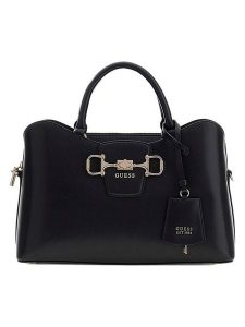 Guess Torebka w kolorze czarnym - 32 x 21 x 11 cm rozmiar: onesize. Czarne torebki klasyczne Guess, z aplikacjami, z materiału, przez ramię, bez dodatków. Za 472,06 zł.