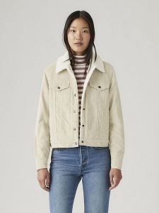 Levi's Kurtka dżinsowa w kolorze beżowym rozmiar: L. Brązowe kurtki Levi's®, l, bez wzorów, z bawełny, bez kaptura. Za 309,95 zł.