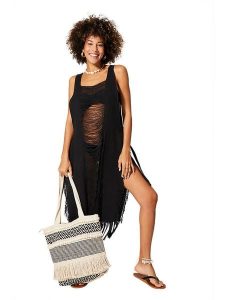 Aller Simplement Sukienka w kolorze czarnym rozmiar: 34-40. Czarne sukienki Aller Simplement, bez wzorów, z bawełny, bez kołnierzyka, bez ramiączek, midi. Za 100,99 zł.