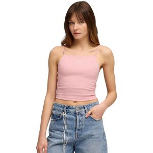 Podkoszulek damskie Puma Wardrobe Ess Ribbed Tank Top. Czerwone topy Puma, xs, bez wzorów, z bawełny, bez kołnierzyka, bez ramiączek. Za 190,00 zł.
