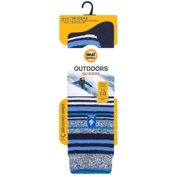 Skarpety narciarskie Heat Holders Apres Skiblue - 37-42. Niebieskie skarpetki HEAT HOLDERS, bez wzorów, z elastanu. Za 131,99 zł.