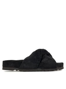 DeeZee Klapki CT1113-6 Czarny. Czarne klapki DeeZee, bez wzorów, z syntetyku, bez obcasa. Za 83,99 zł.