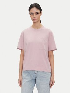 Lee T-Shirt Pocket 112363619 Fioletowy Relaxed Fit. Fioletowe t-shirty Lee, xs, bez wzorów, z bawełny, bez kołnierzyka, bez ramiączek. Za 79,99 zł.