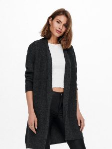 ONLY Kardigan 15179815 Szary Regular Fit. Szare kardigany ONLY, z syntetyku. Za 199,99 zł.