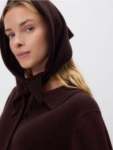 Wełniana apaszka - ciemnobrązowy. Brązowe apaszki i chusty Reserved, bez wzorów, z wełny. Za 59,99 zł.