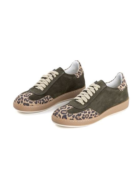 Anna Morellini Skórzane sneakersy "Doreca" w kolorze beżowo-oliwkowym rozmiar: 38. Brązowe trampki Anna Morellini, bez wzorów, bez zapięcia. Za 372,47 zł.