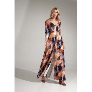 Maxi Sukienka z Geometrycznym Wzorem. Sukienki Figl, m, bez wzorów, z elastanu, wizytowe, bez kołnierzyka, bez ramiączek, maxi. Za 319,00 zł.
