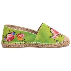 Cotto Espadryle w kolorze zielonym ze wzorem rozmiar: 40. Zielone espadryle Cotto, bez wzorów, z materiału, bez obcasa. Za 82,64 zł.