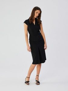 Stylove Sukienka w kolorze czarnym rozmiar: L. Czarne sukienki Stylove, l, bez wzorów, bez kołnierzyka, bez ramiączek, midi. Za 150,02 zł.