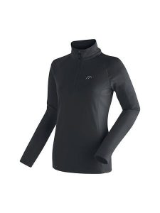 Maier Sports Bluza polarowa "Eva" w kolorze czarnym rozmiar: 38. Czarne bluzy Maier Sports, bez wzorów, z materiału, bez kaptura. Za 144,58 zł.