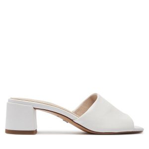 Klapki Tamaris. Białe klapki Tamaris, bez wzorów, bez obcasa. Za 259,99 zł.